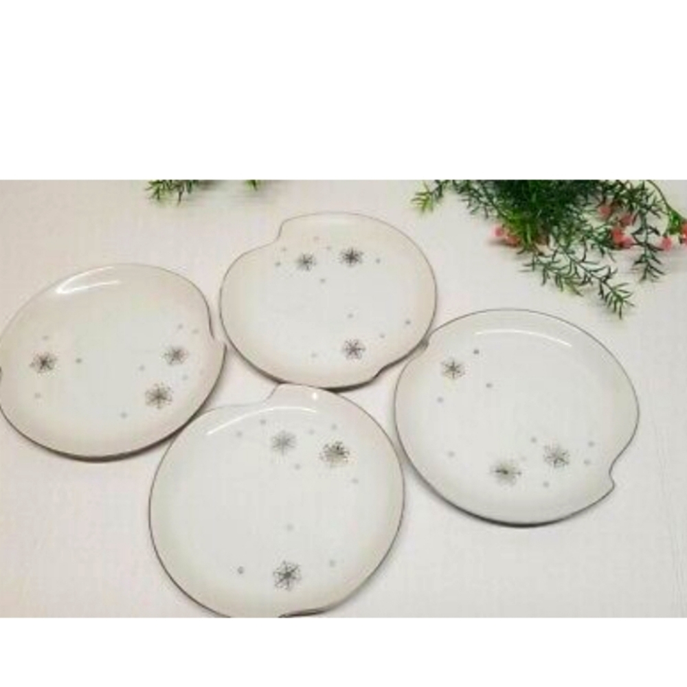 Summit Stardust Fine China Snack/dessert Plate set of 4